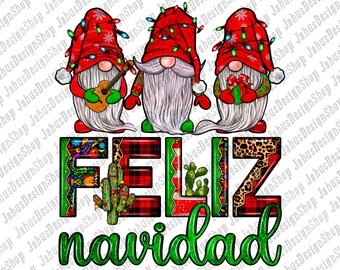 Feliz Navidad gnomies png sublimation design download, Christmas Mexico png, Spanish Christmas png, sublimate designs download