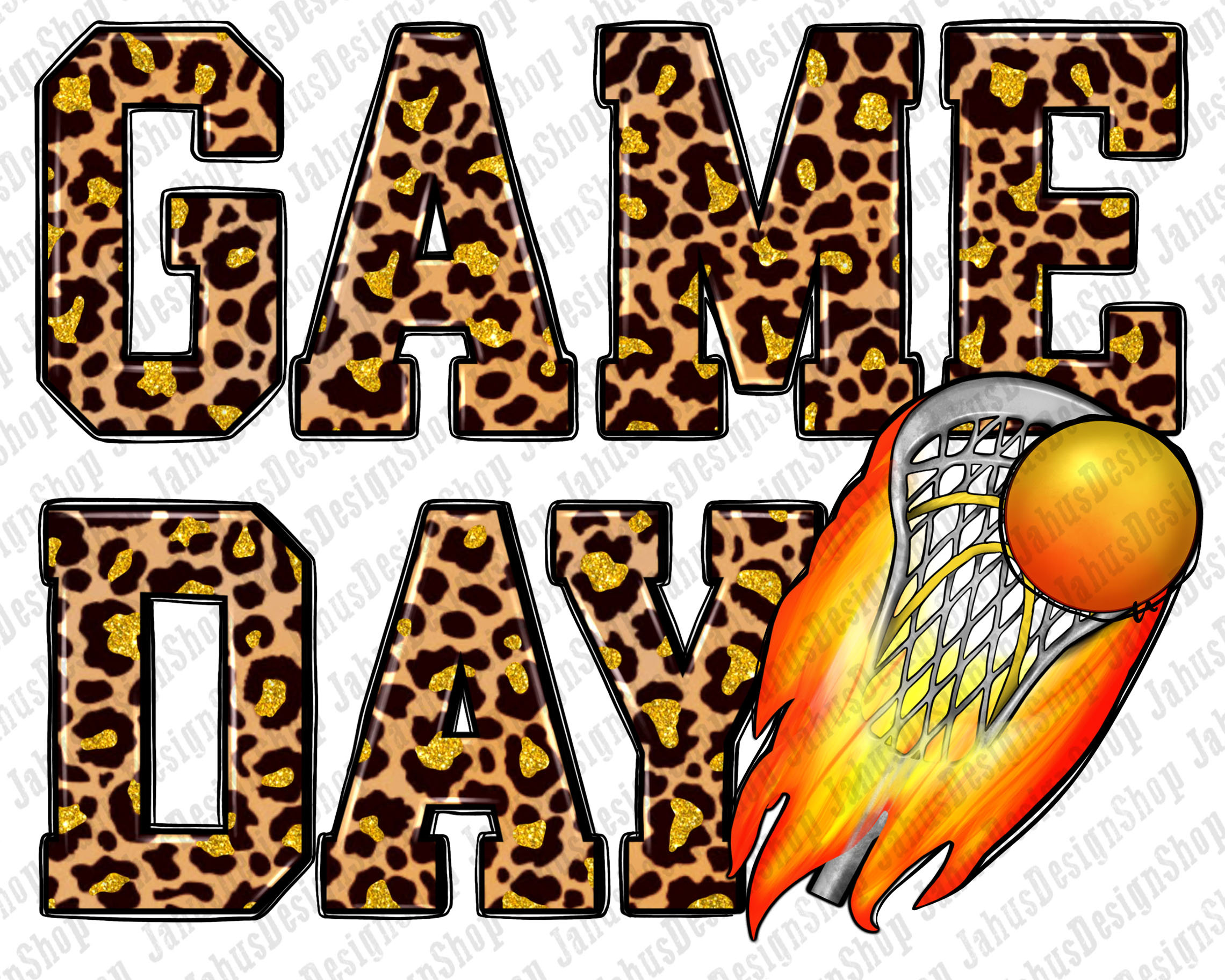 Lacrosse Leopard Game Day Png Sublimation Design Game Day Etsy