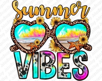 Summer vibes png sublimation design download, beach sunglasses png, hello summer png, beach vibes png, sublimate designs download