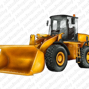 Bulldozer Png Sublimation Design, Handgezeichnete Baumaschine Png, Baufahrzeug Png, schwere Ausrüstung Png, Bagger Png Download