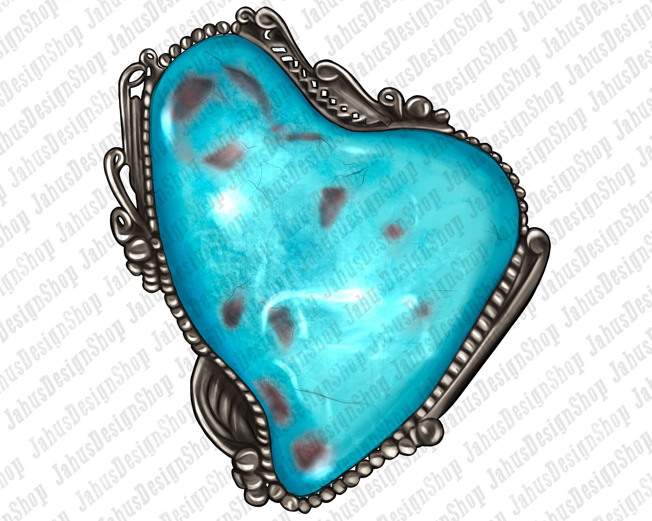 Turquoise Heart Stone - Polished Turquose Heart | New Moon