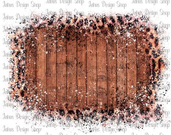 Western Wood Leopard Background PNG, Farm Life PNG, Leopard Pattern, Western Pattern, Sublimation Design, Instant Download, Digital Print