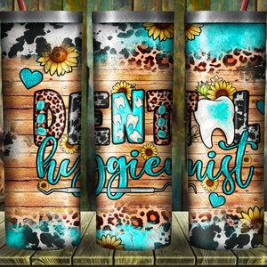 Western Dental Hygienist Tumbler Png Sublimation Design, 20oz Skinny Tumbler Png, Nurse Png, Dental Life Png, Dental Hygienist Png, Download