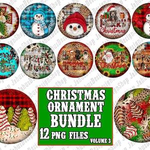 Ensemble de conception de sublimation png d'ornement de Noël, ensemble d'ornements de Noël png, png de Noël, ensemble d'ornements, téléchargement de motifs sublimés