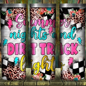 Summer Nights And Dirt Track Lights Tumbler Png Sublimation  Design, 20oz Skinny Tumbler Png, Leopard Race Png, Race Sports Png Download