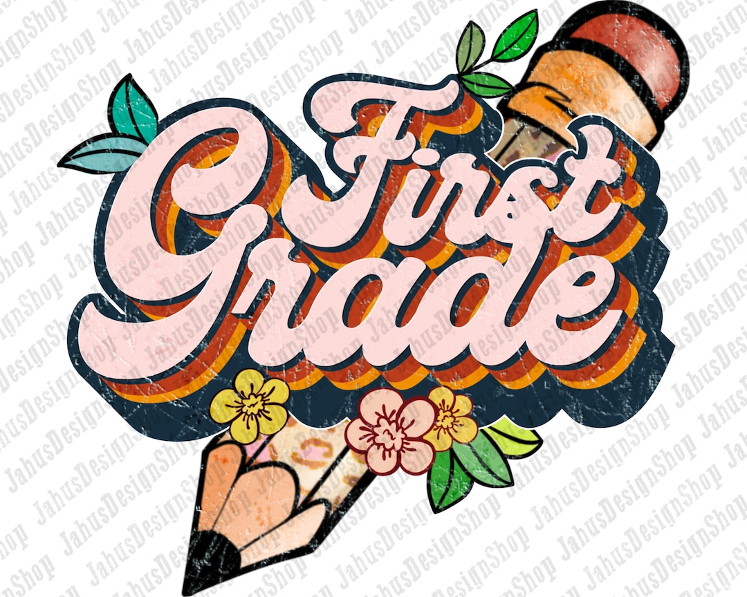 First Grade Thumbnail First Grade Png,png,first Day of School Png,school Clipart, Floral ...