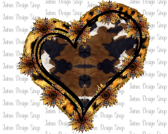 Western Heart Png Sublimation Design, Cowhide Heart Png, Leopard Heart Png,Sunflower Heart Png,Southern Heart Png,Love Png, Digital Download