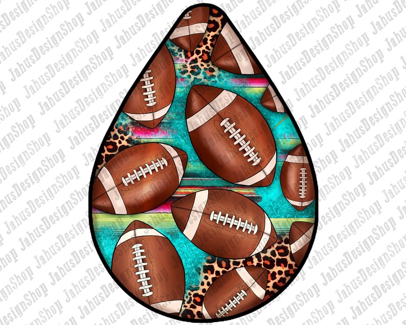 American Football Teardrop Earrings Png Sublimation Design Bundle ...