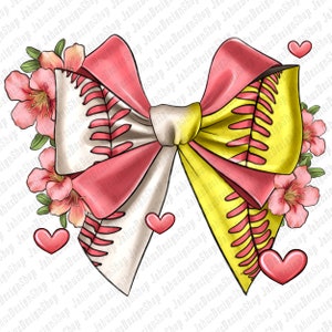 Softball and Baseball coquette bow png sublimation design download, Baseball png, game day png, Softball png, sport png, designs download