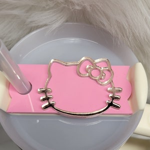Stanley Cup Accessories, 40oz stanley pink and rose gold Stanley Topper, Kitty Stanley Lid Topper, Kawaii Kitty Stanley Name Plate