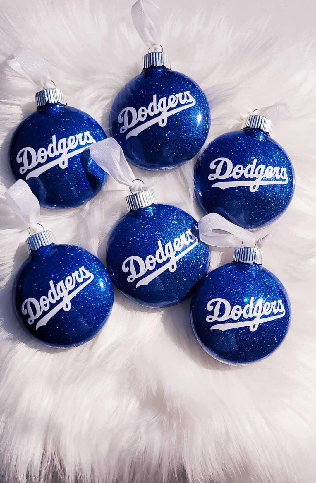 Los Angeles Glitter Christmas Ornaments Glitter Ornaments Etsy