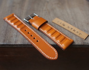 Light brown leather watch strap, 18mm 20mm 22mm 24mm custom watch band, handmade leather Strap, Quick release spring bar