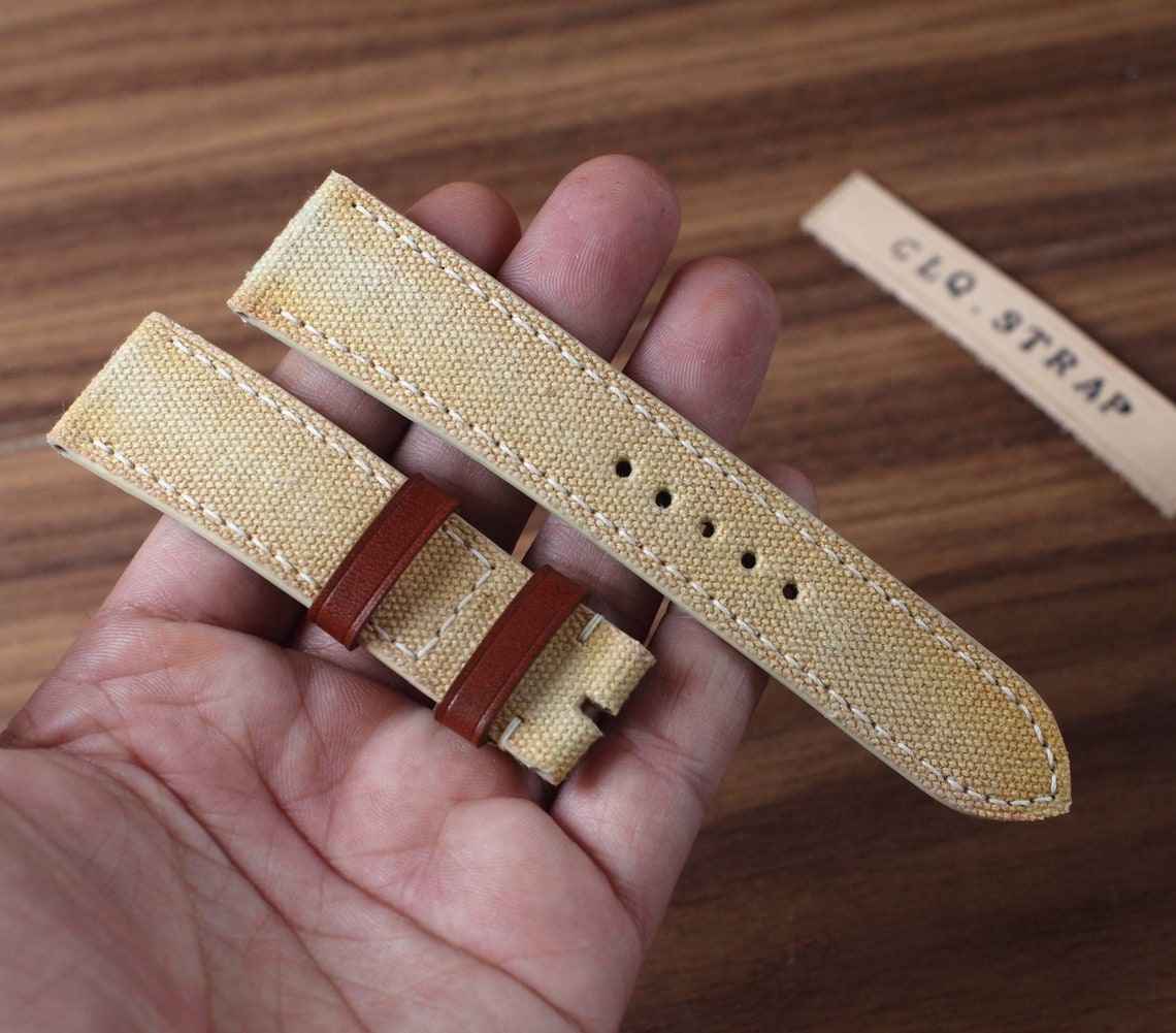 Canvas watch strap handmade watch strap 18mm 20mm 22mm 24mm Etsy