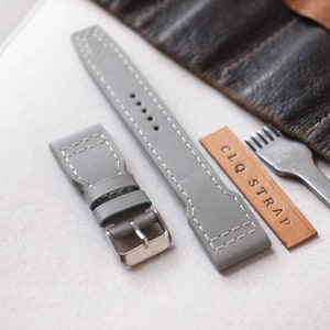 Pilot watch strap , 18mm , 20mm , 22mm , handmade leather watchstrap, custom watch band