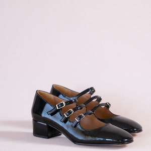 Patent Leather Black Handmade Mary Jane Shoes