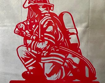 Fireman Mailbox Topper Firefighter Home Decor Unique Gift Idea Fire Department Helmet Shield Mailbox Decoration Honor Volunteer Fire Persons