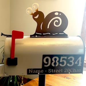 NEW LOWER PRICE Cute Snail Mailbox Topper Unique Gift Idea House Warming Rural Decor Whimsey Outdoor Decoration Post Box Nature Lover