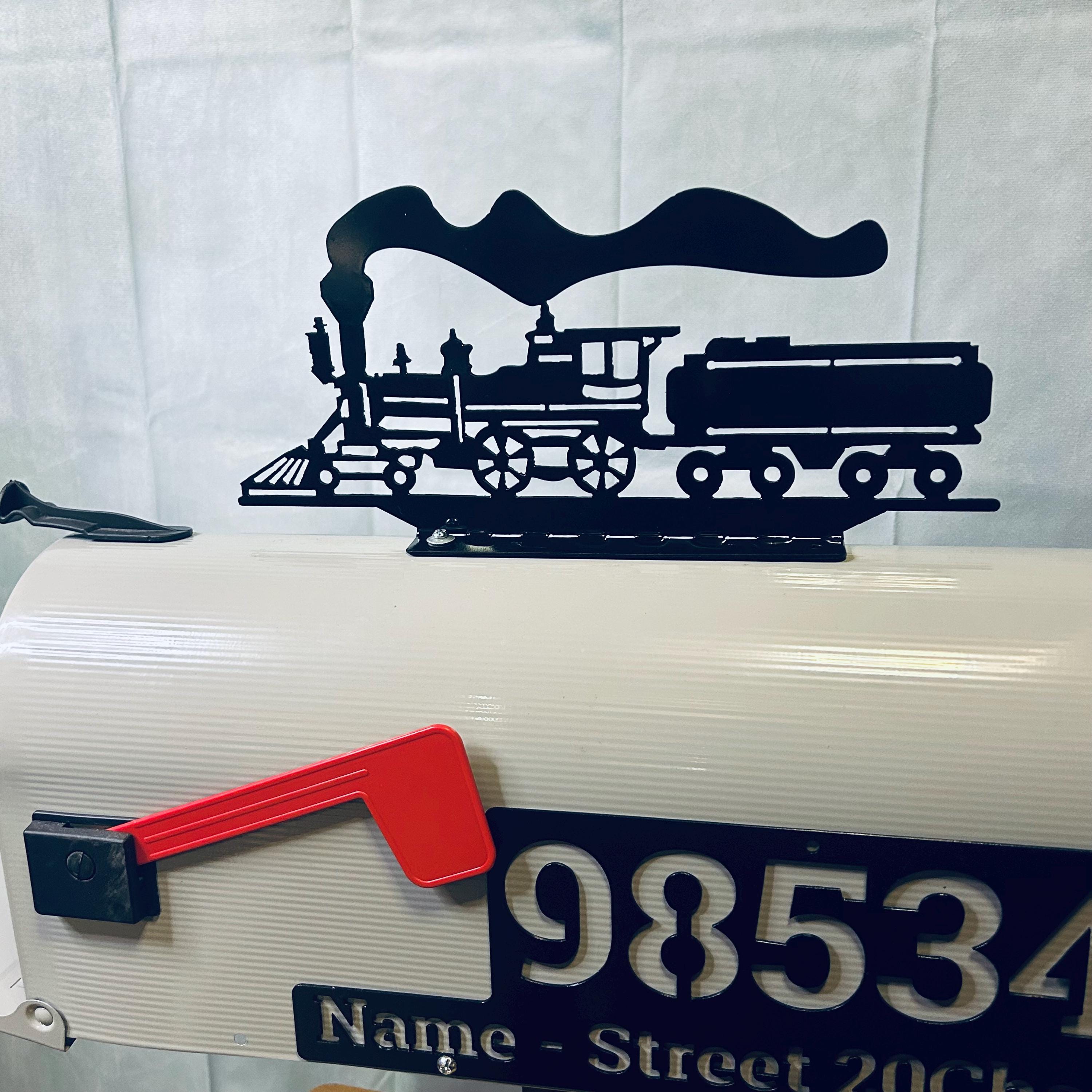 Old Railroad Train Engine Mailbox Topper, Unique Gift Idea, Add Some ...