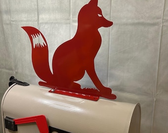 Red Fox Mailbox Topper Unique Gift Idea House Warming Gift Add Mailbox Whimsey Outdoor Decoration Home Post Box Decor Animal Lover Cute