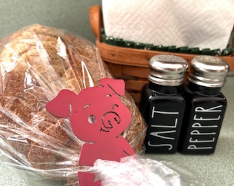 Funny Pig Butt Bread Clip Metal Kitchen Bag Sealer Farm Lover Gift Home Kitchen Decor Piggy Love Bread Bag Unique Fun Gift Idea Custom Color