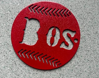 Major Baseball League Bottle Opener Custom Metal Red Boston Sox Ball Shaped Gift Idea Man Cave Bar Ball Game Fathers Day Sports MLB Unique