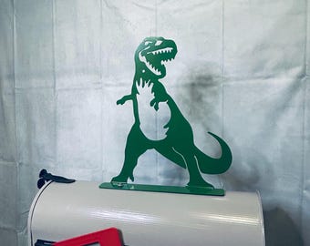 T-Rex Mailbox Topper, Custom Metal Dinosaur Home Decoration Funny Mailbox Decor Tyrannosaurus T Rex Unique Gift Idea House Warming New Home