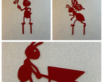 We've got RED ants! And you can too! A whole army of them! Cute ones working on your lawn garden or just playing and having fun! 8-10" tall.