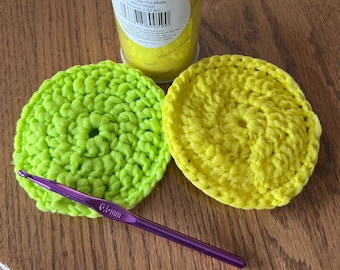 Crochet Dish Scrubby Using Tulle Pattern Only