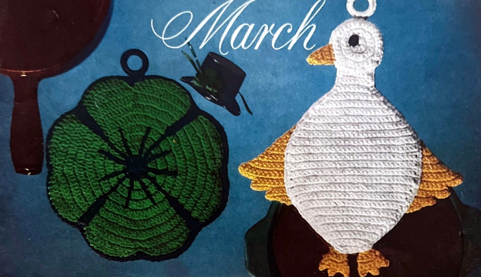 Crochet Vintage Potholders Patterns Etsy