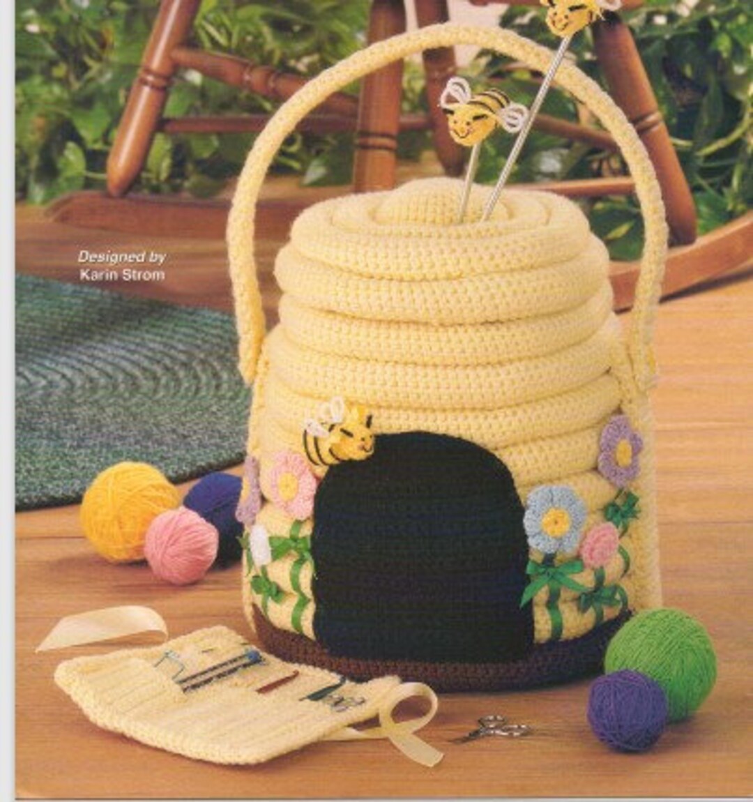 Crochet Beehive Craft Caddy Pattern Etsy