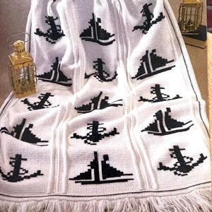 Vintage Crochet &quot;Anchors Aweigh&quot; Pattern