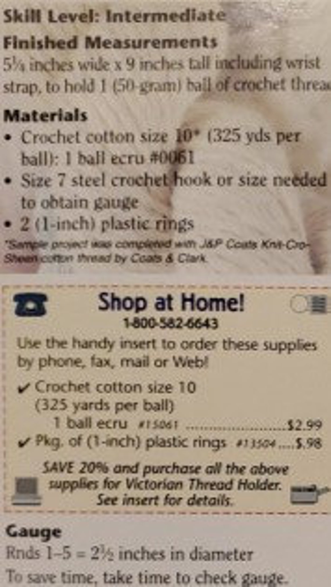 Vintage Victorian Thread Holder Pattern - Etsy