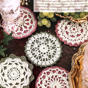 Crochet Lovely Lace Coasters Pattern