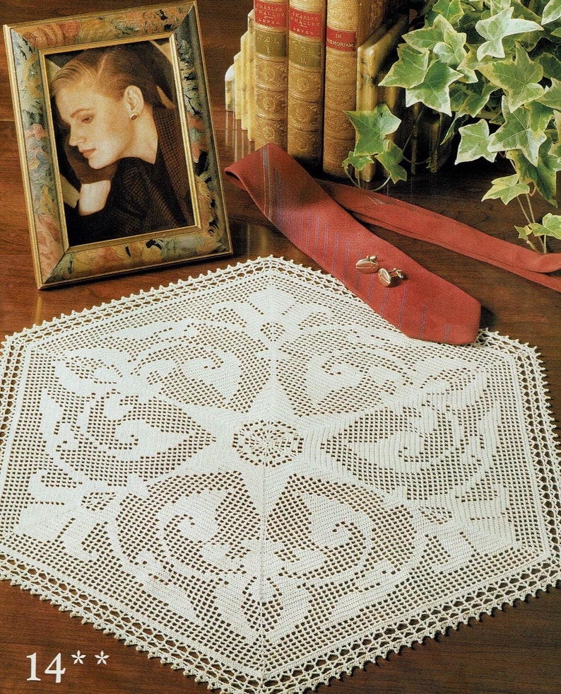 Flora Reflections Crochet Doily Pattern image 1