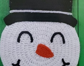 Vintage Crochet Snowman Wall Hanging Pattern