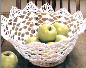 Lacy Crochet Bowl Pattern - Vintage