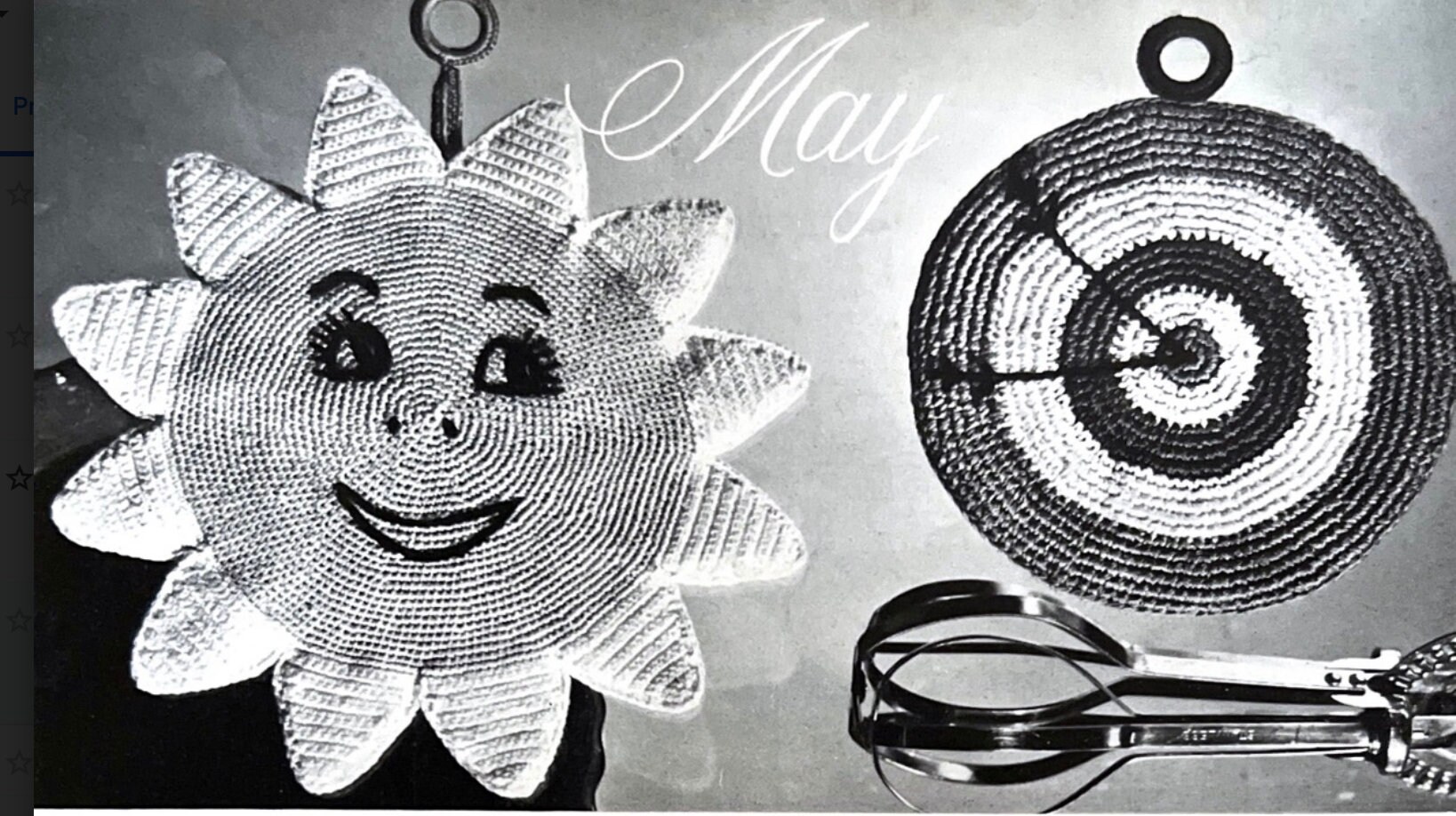 Crochet Vintage Potholders Patterns Etsy