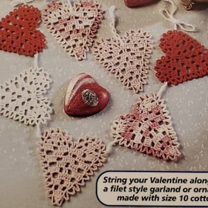 Vintage Crochet Heart Garland Pattern