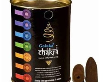 Goloka backflow incense cones, 24 cones per tin, Natural Incense Cones For Incense Backflow Burners