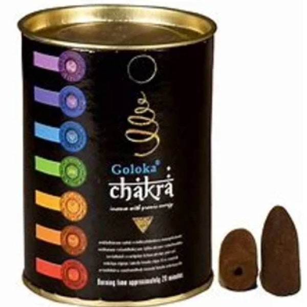 Goloka backflow incense cones, 24 cones per tin, Natural Incense Cones For Incense Backflow Burners