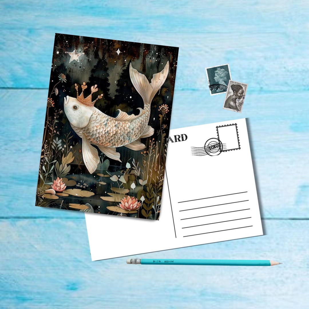 Regal Animals Fish Postcard, A6 Size Beautifully Illustrated Postcard ...