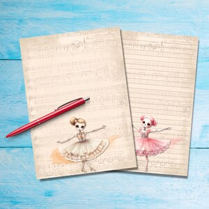 Carta da lettere A5 Spooky Dancers, Forniture per amici di penna, Fogli di cancelleria a righe o non a righe, Carta da lettere carina con o senza righe