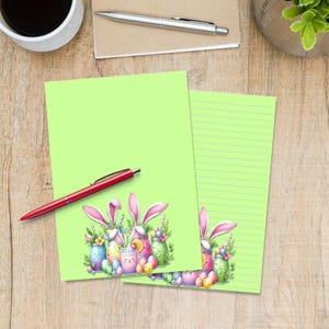 Easter Bubble Teas A5 letter writing paper, Pen pal supplies, Cute kawaii stationery single note sheets, Notepaper with or without lines