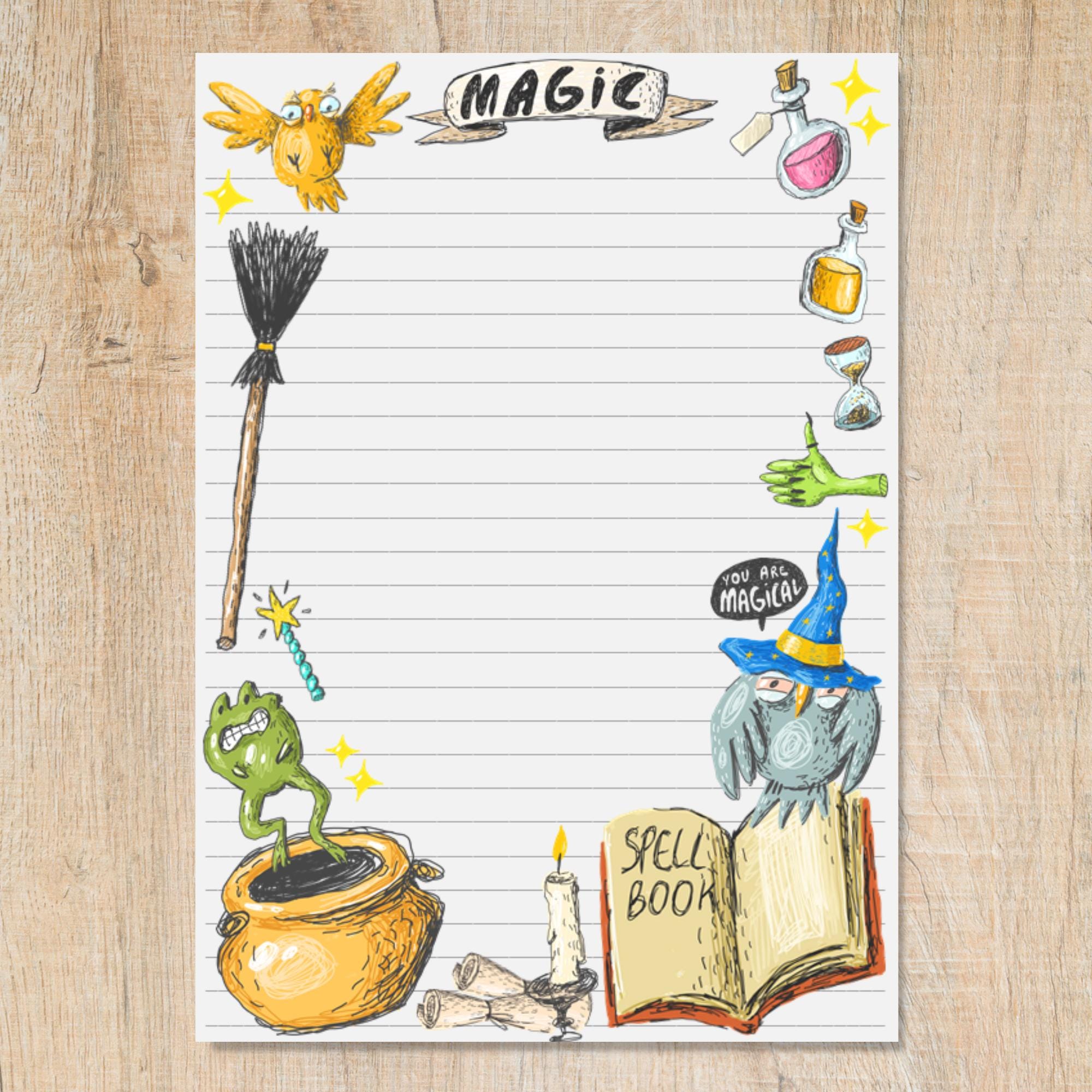 Magic Writing Lines Doodle Magic A5 Letter Writing Paper, Pen Pal Supplies, Stationery ...