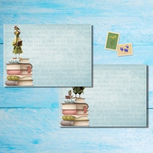 Paquete de 5 o 10 sobres para bibliotecarios, sobres Happy Mail para cartas de amigos por correspondencia, sobres con envío postal tamaño C6.