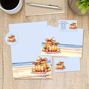 Pompoenvakantie bijpassende penvriend herfst brievenbuspakket, A5-briefpapier, enveloppen, adresetiketten, PDT-label, happy mail-stickers