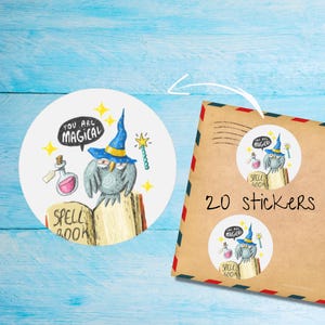 Confezione di adesivi Doodle Magic, etichette rotonde opache per buste tagliate singolarmente, sigilli/adesivi per album/agende, graziosi articoli per amici di penna