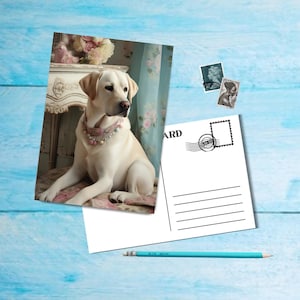 Posh Dogs (n° 3), carte postale au format A6 avec coins arrondis, belle carte postale illustrée post-crossing 14,8 cm x 10,5 cm
