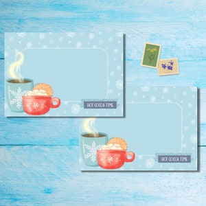 Paquete de 5 o 10 sobres Hot Choc n Biscuits, sobres Happy Mail para cartas a amigos por correspondencia, sobres de tamaño C6 para enviar por correo