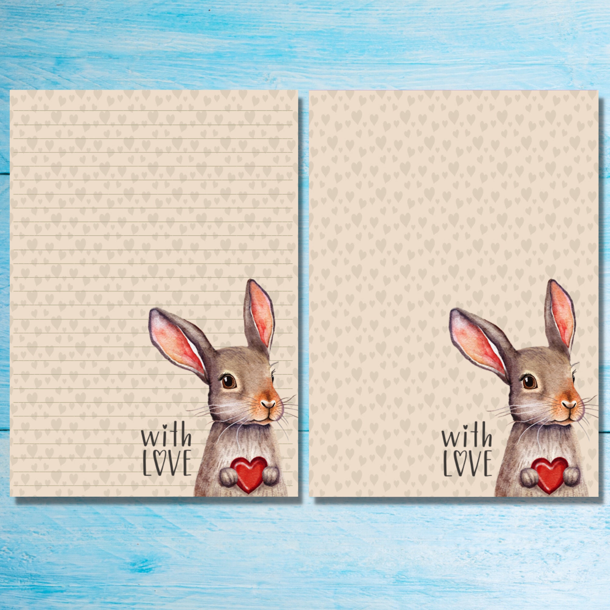 A5 Rabbit Rabbit With Love A5 Letter Writing Paper, Pen Pal Supplies, Stationery ...